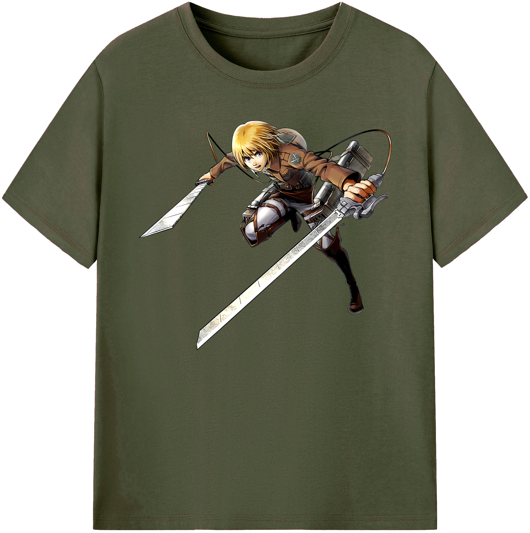 （画像用） 進撃の巨人 アルミン·アルレルト Attack on Titan Armin Arlert 綿100％ メンズ半袖Tシャツ｜肌触りやわらか＆通気性